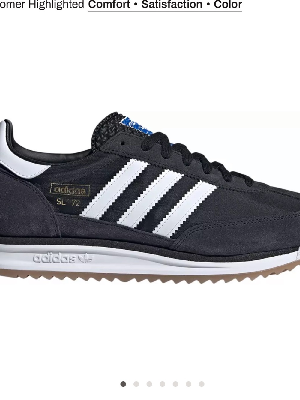 adidas SL 72 Retro Runner in Black & White